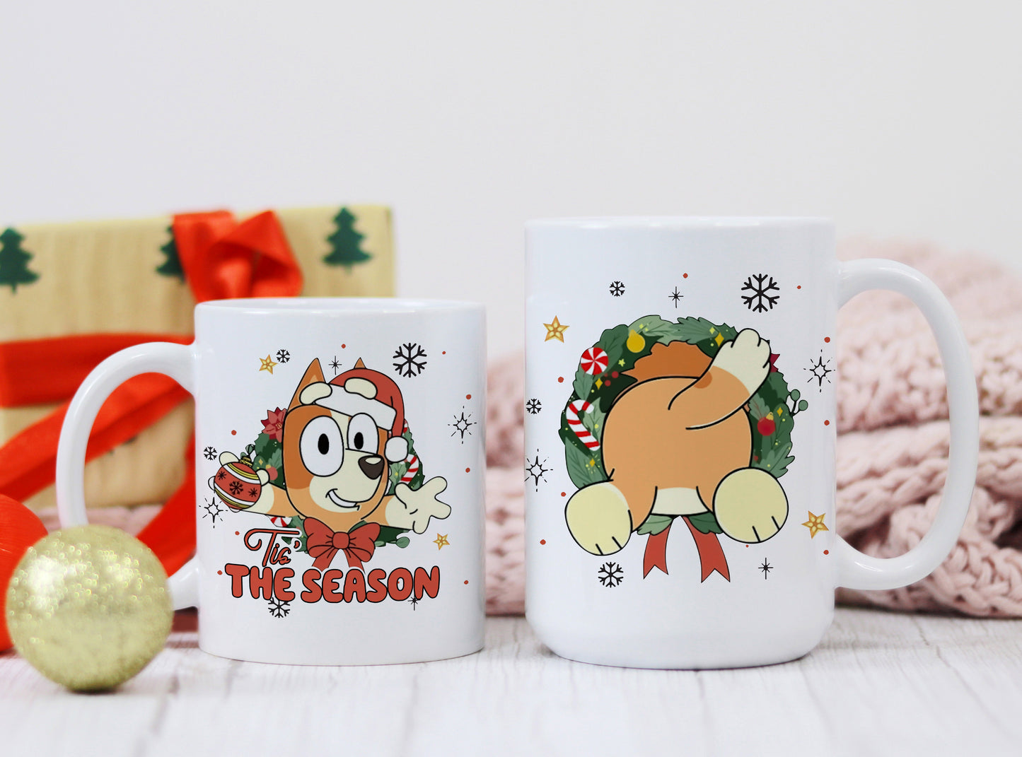 Bluey Tis the Season Mug, Bluey Christmas Mug