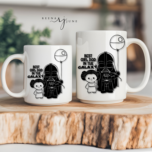 Best Girl Dad Darth Vader Coffee Mug, Star Wars Accessories, Father's Day Gifts, Daddy's Princess Mug