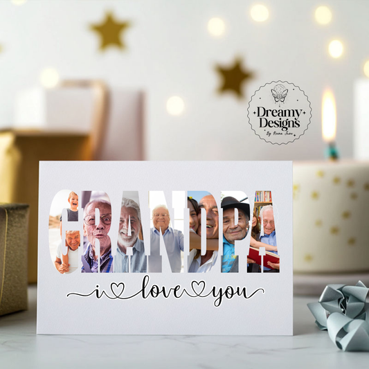 I Love You Grandpa Personalized Greeting Card, Best Grandpa, Gifts for Dad, Gifts for Father's Day, Custom Gifts, Greeting Cards, Trending