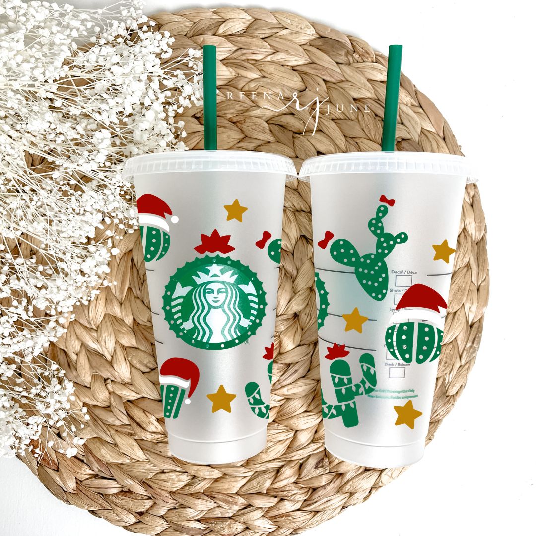 Christmas Cactus Starbucks Cup