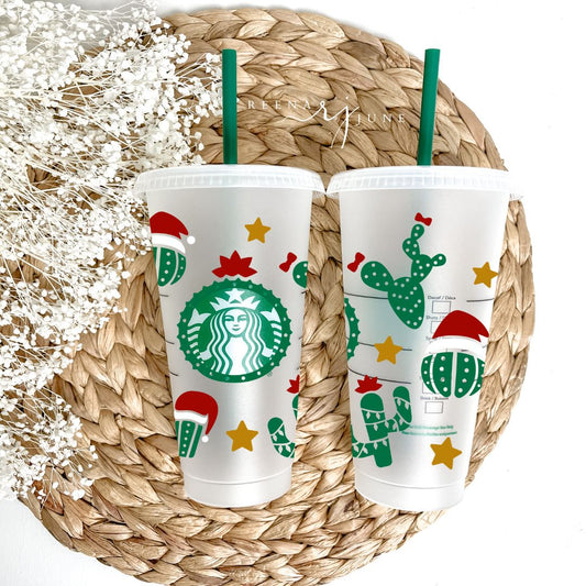 Christmas Cactus Starbucks Cup