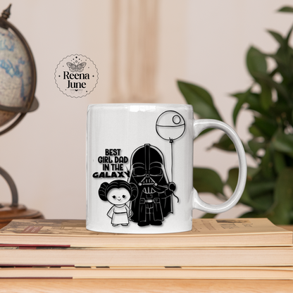 Best Girl Dad Darth Vader Coffee Mug, Star Wars Accessories, Father's Day Gifts, Daddy's Princess Mug