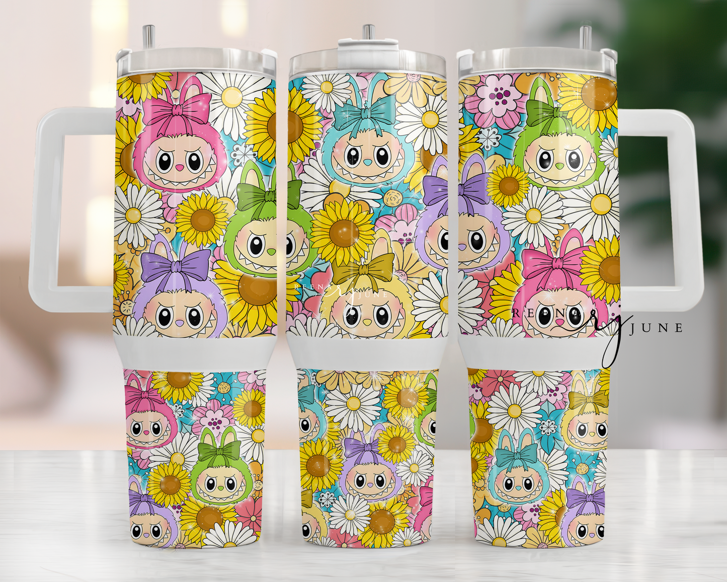 Labubu Monster 40oz Tumbler Sublimation Print - Labubu Doll Sublimation Print - Labubu Tumbler - Monster Cup Wrap