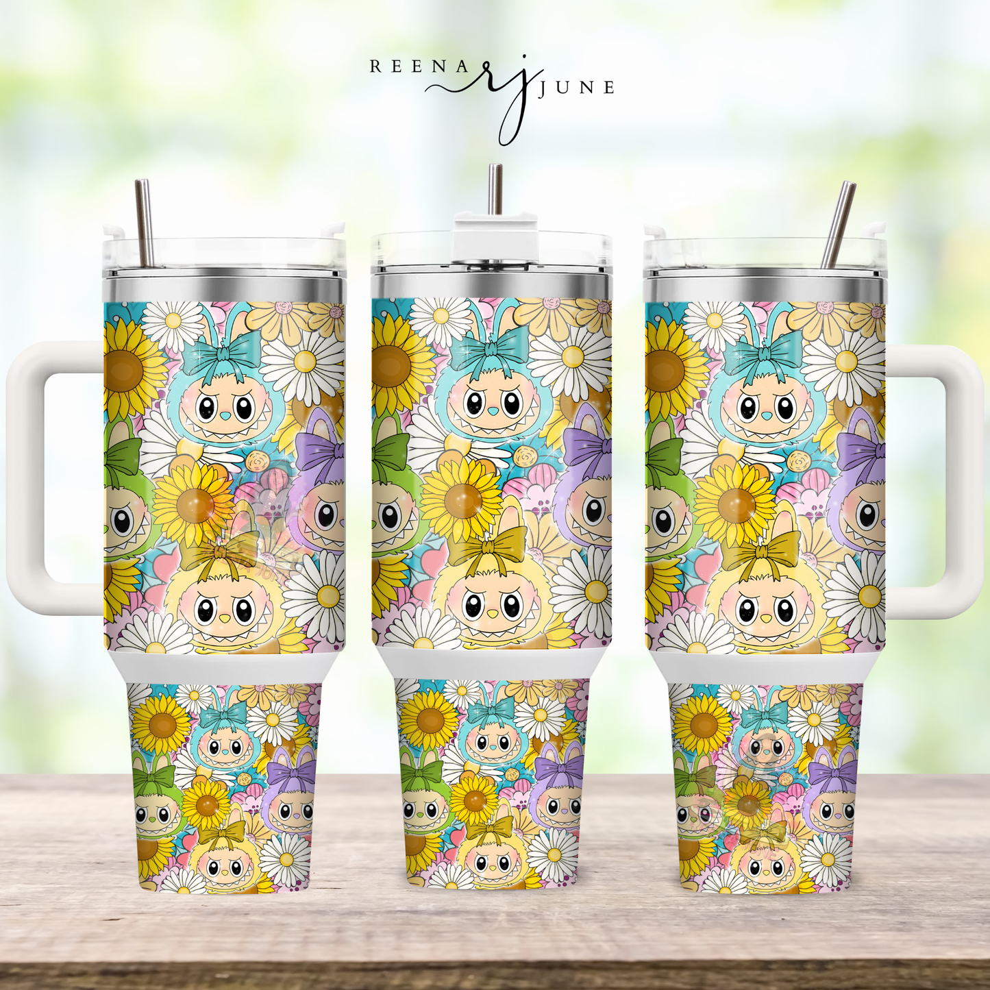 Labubu Monster 40oz Tumbler Sublimation Print - Labubu Doll Sublimation Print - Labubu Tumbler - Monster Cup Wrap