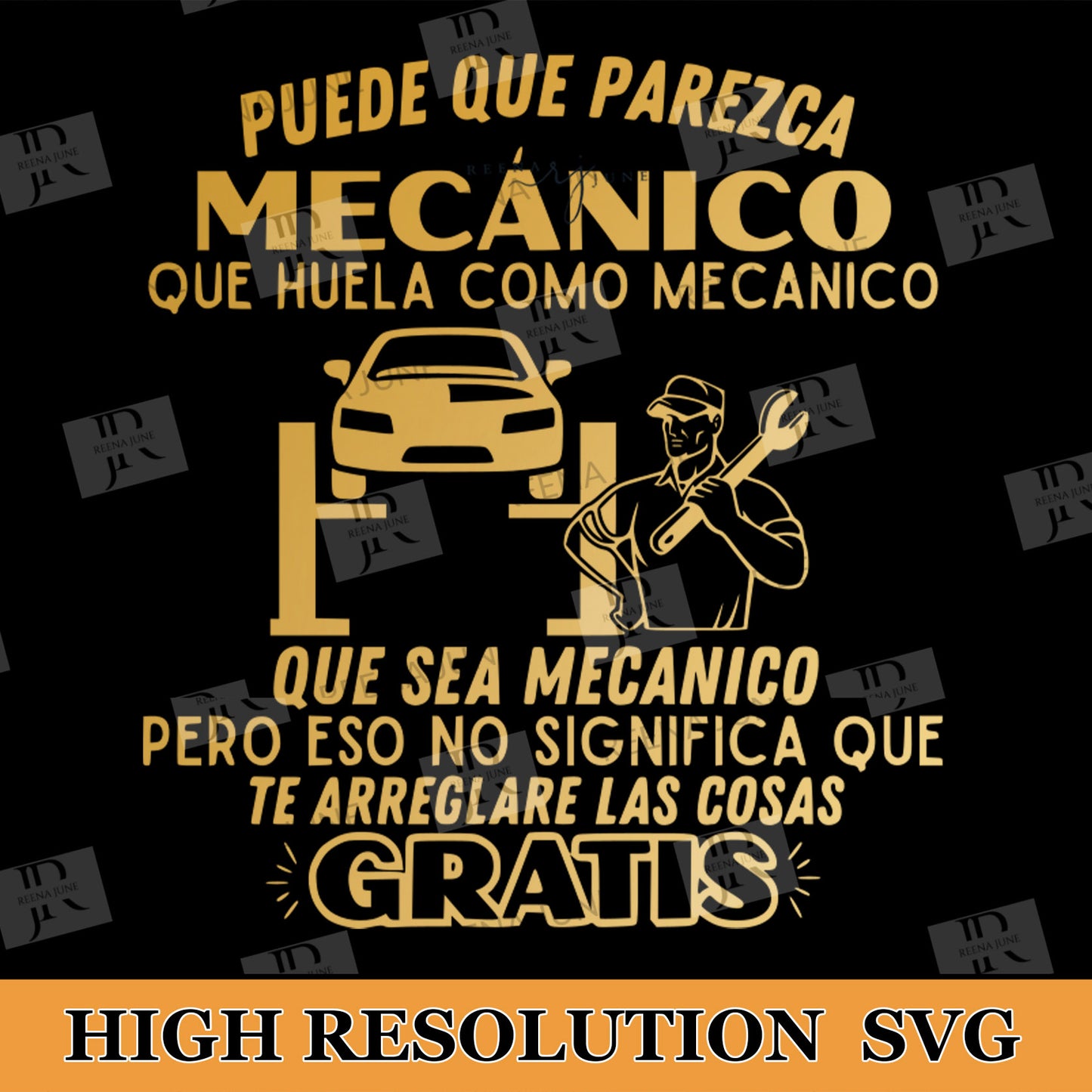 Mecanico Svg, Spanish Shirt Svg, Spanish PNG, Cut file for Silhouette, Svg file for Cricut, Funny SVG, SVG en Espanol, Mechanic Shirt svg