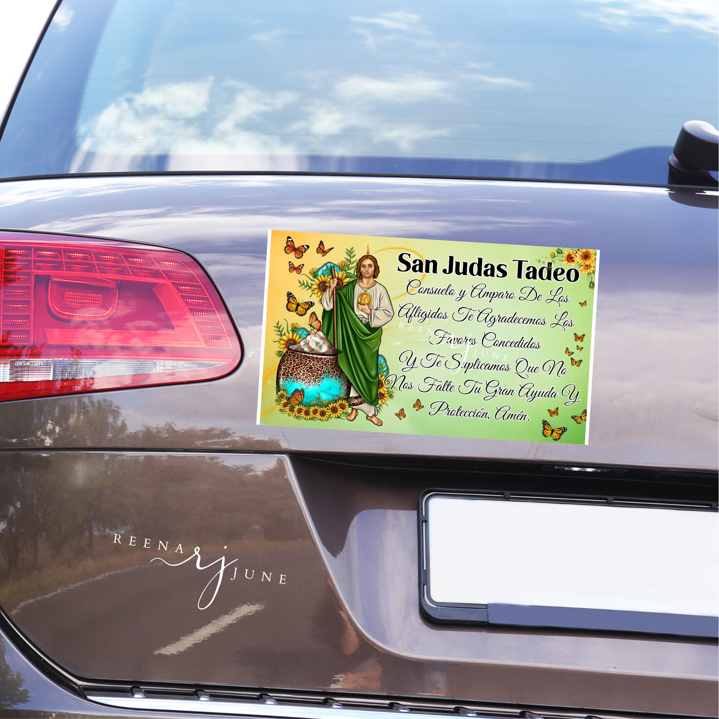 San Judas Tadeo Car Magnet. Spiritual Blessing, Faith Magnet, Auto Decor, Religious Gift, Catholic Souvenir, Regalo En Espanol, Baptism Gift