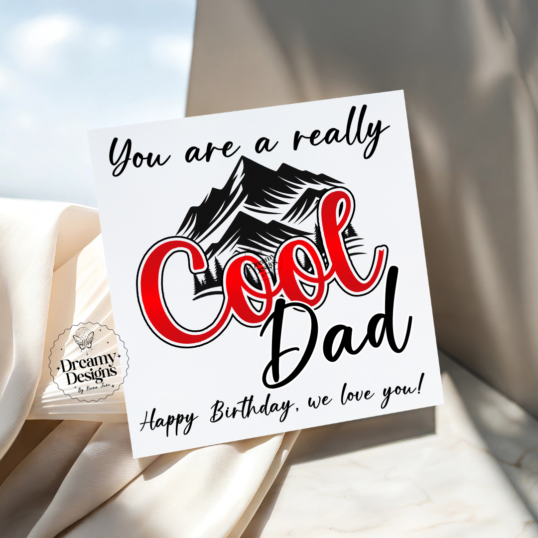 Cool Dad Card, Birthday Card, Father's Day Gifts, Gifts for Him, Cool Grandpa, Gift for Dad, Funny Gifts for Dad, Cool Uncle Birthday Gift