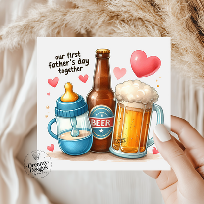 First Father's Day Gift, Greeting Card, Father's Day Gifts, Gifts for Him, Best Dad Ever, Gift for Dad, first father's day gift, Daddy to be