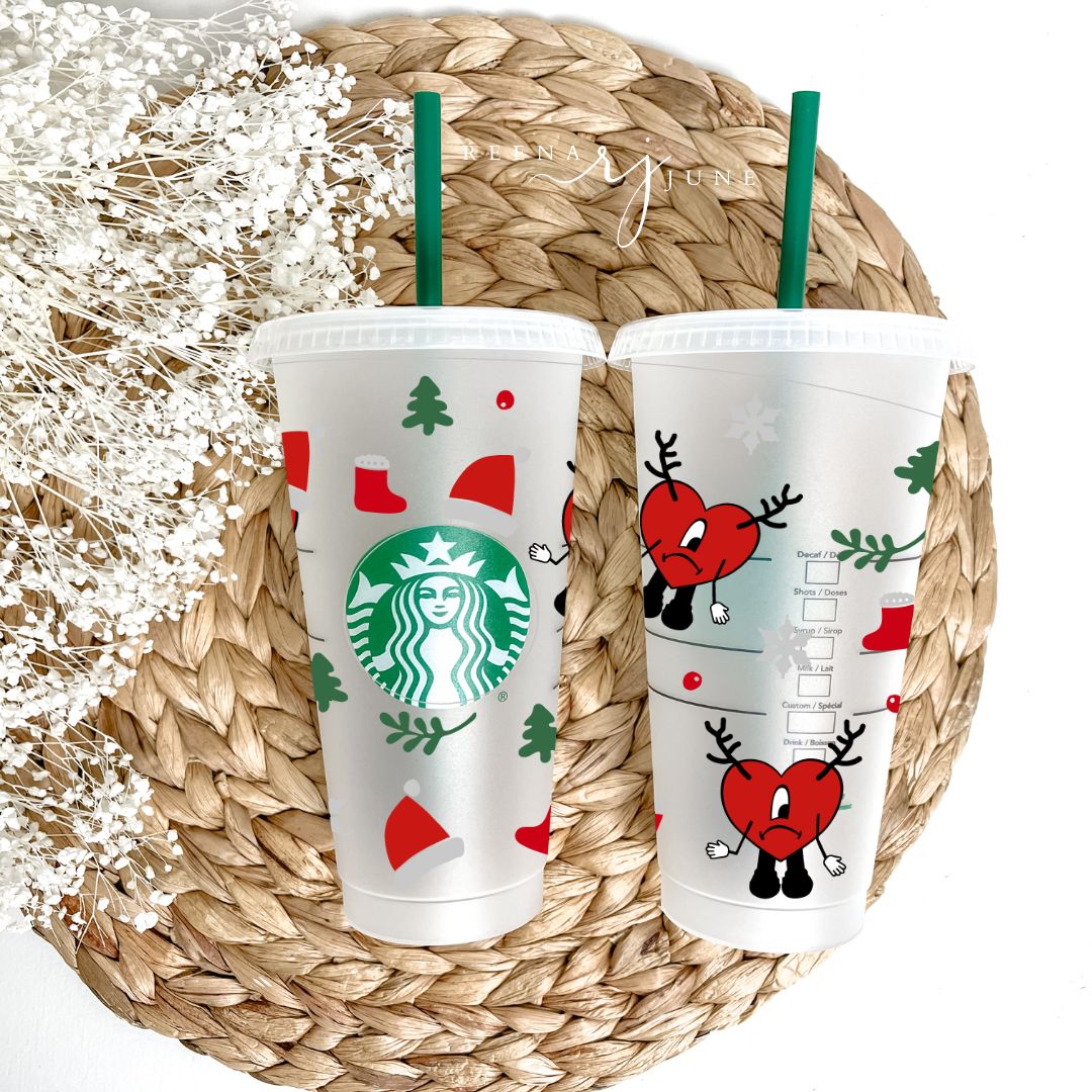 Bad Bunny Christmas Starbucks Cup