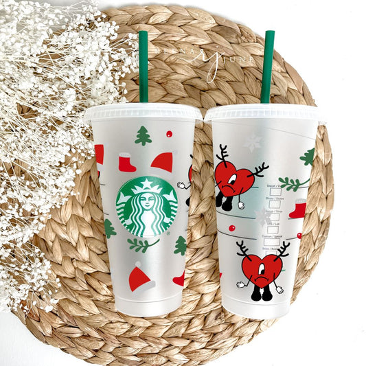 Bad Bunny Christmas Starbucks Cup