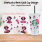 24oz Starbucks Style Venti Cup PNG | Pink Catrinas & Roses Sublimation & DTF Printable | Commercial Use