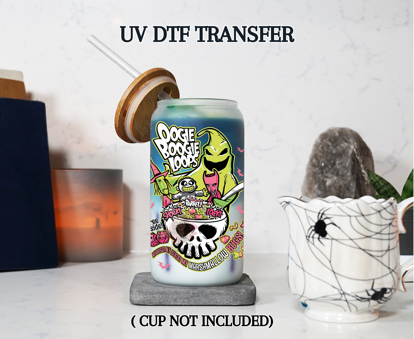Oogie Boogie Loops UV DTF Transfer - Halloween Sticker - Oogie Boys Decal