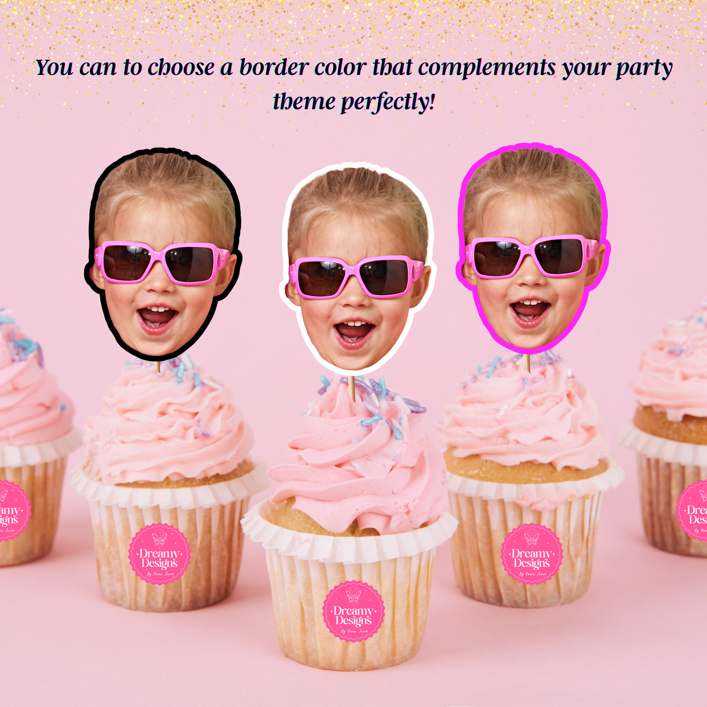 Face Cupcake Toppers, Custom Birthday Party, Cupcake Toppers, Party Decoration, Custom Face Cupcake Toppers, Photo Topper, Party Decor
