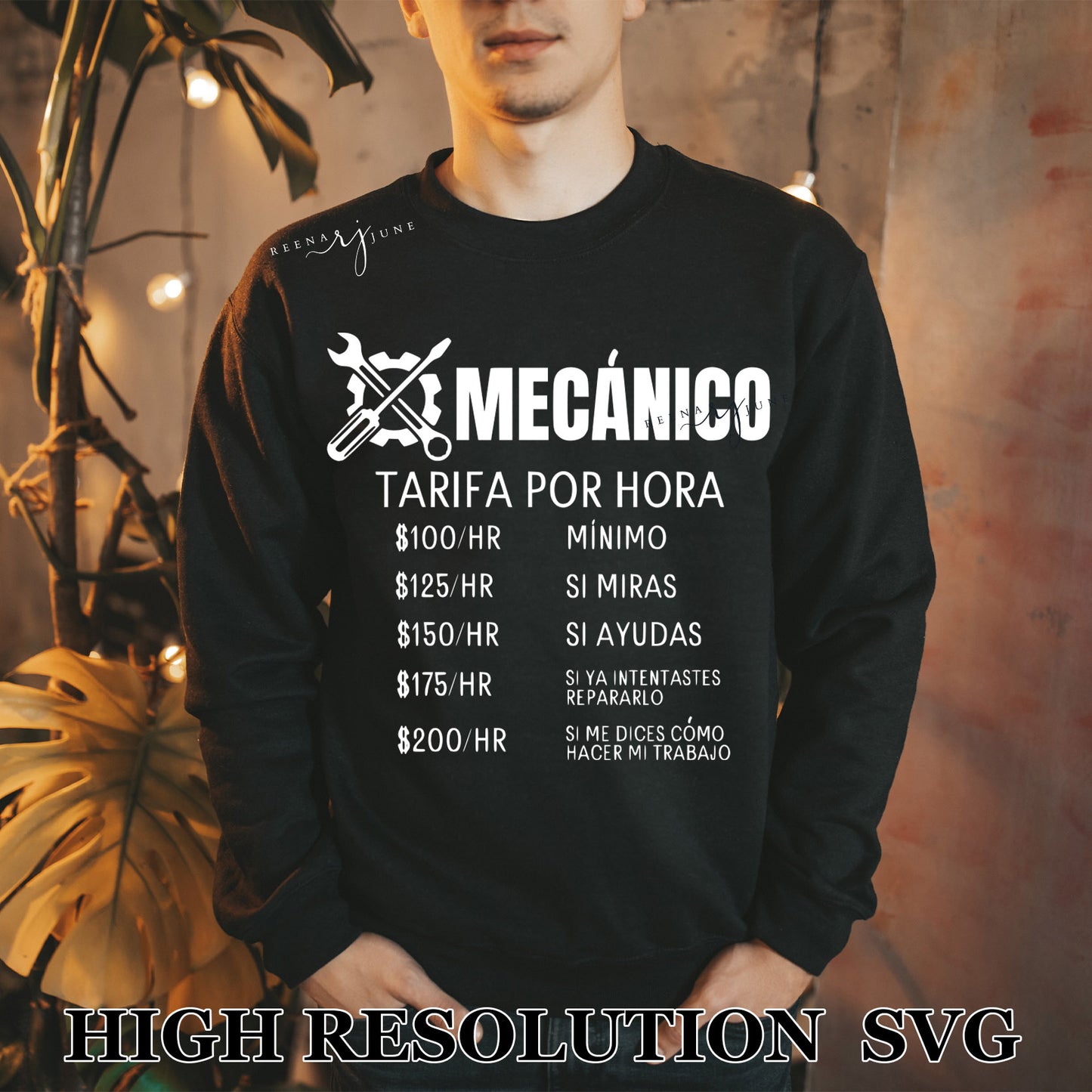 Mecanico Svg, Spanish Shirt Svg, Spanish PNG, Cut file for Silhouette, Svg file for Cricut, Funny SVG, SVG en Espanol, Mechanic Shirt svg