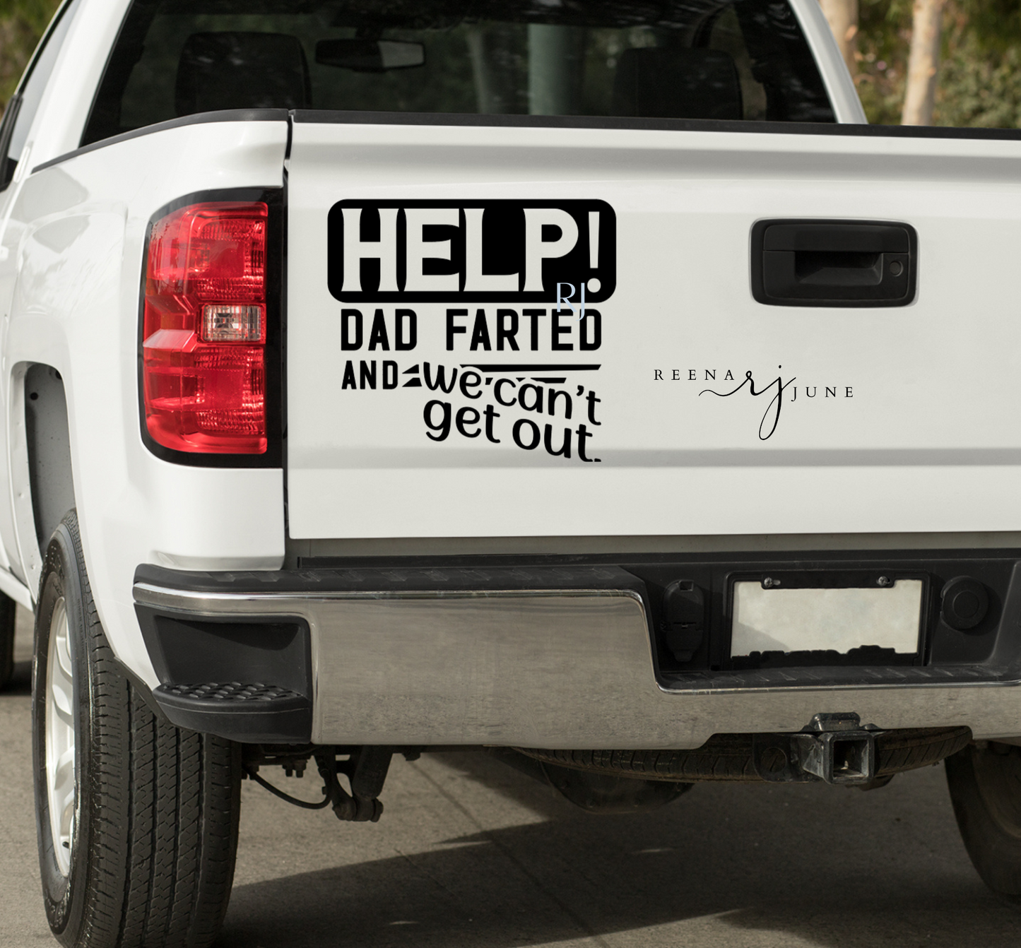 Help Dad Farted Vinyl Decal, Dad Birthday Gifts, Gifts for man, Gifts for Him, Gifts for Dad, Vinyl Sticker, Car Accessories, Funny Gifts