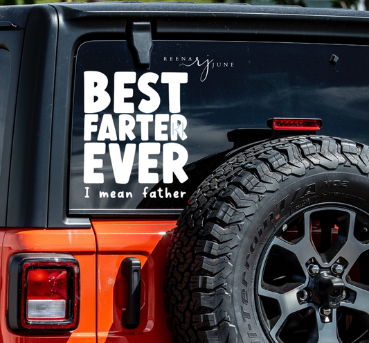 Best Farter Vinyl Decal, Fathers Day Gift, Dad Birthday Gifts, Gifts for man, Gifts for Him, Gifts for Dad, Vinyl Sticker, Car Accessories