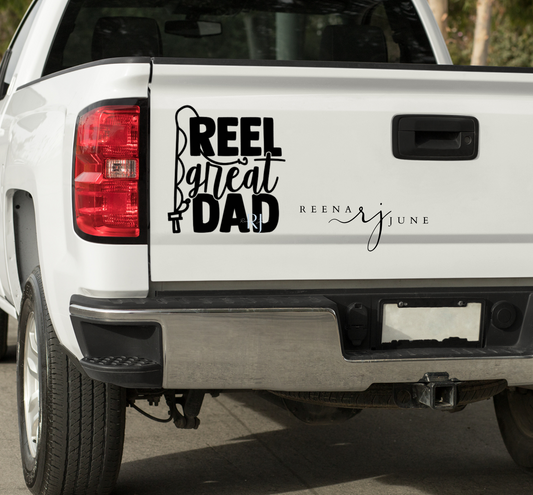 Reel Cool Dad Vinyl Decal, Fathers Day Gift, Dad Birthday Gifts, Gifts for man, Gifts for Him, Gifts for Dad, Vinyl Sticker, Car Accessories