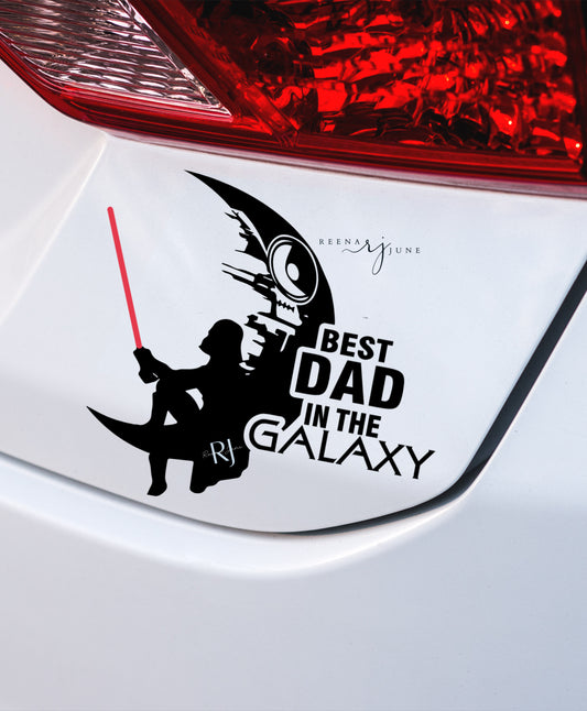 Darth Vader Best Dad in the Galaxy Waterproof Sticker, Gifts for him, Fathers Day Gifts, Vinyl Stickers, Weatherproof Sticker, Gifts Ideas