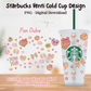 Retro Pan Dulce 24oz Starbucks Style Venti Cup PNG - Retro Mexican Bakery Design - Commercial Use