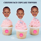 Face Cupcake Toppers, Custom Birthday Party, Cupcake Toppers, Party Decoration, Custom Face Cupcake Toppers, Photo Topper, Party Decor
