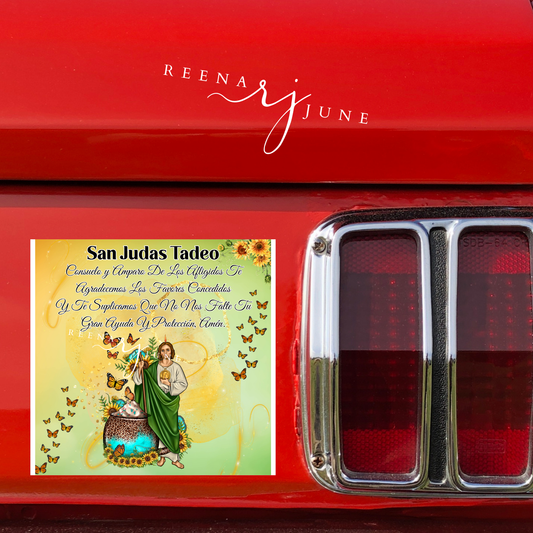 San Judas Tadeo Car Magnet. Spiritual Blessing, Faith Magnet, Auto Decor, Religious Gift, Catholic Souvenir, Regalo En Espanol, Baptism Gift