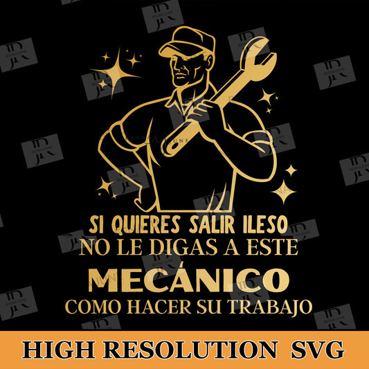 Mecanico Svg, Spanish Shirt Svg, Spanish PNG, Cut file for Silhouette, Svg file for Cricut, Funny SVG, SVG en Espanol, Mechanic Shirt svg