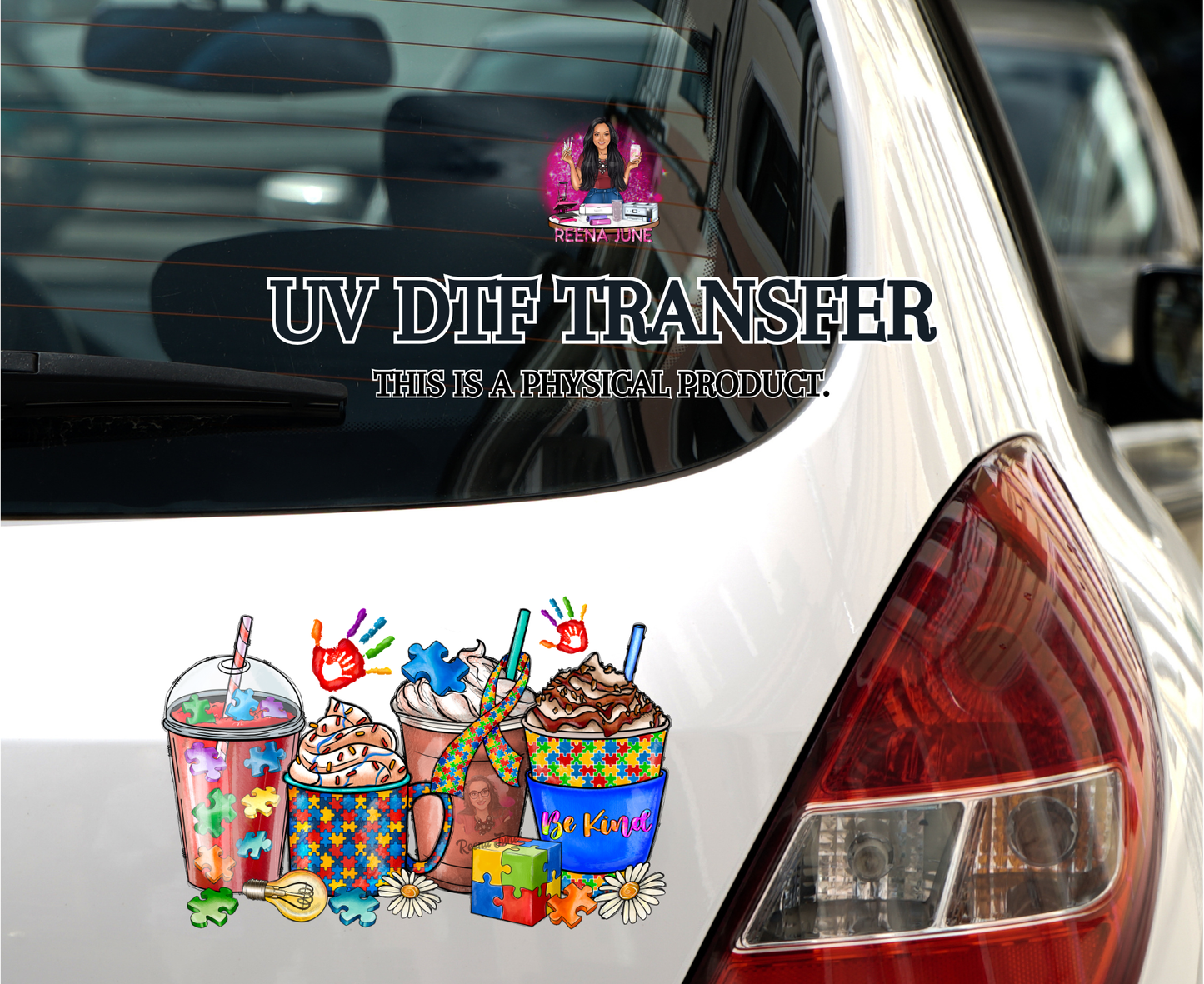 Autism Awareness UV DTF Transfer - Support Autism Custom Decal Wrap
