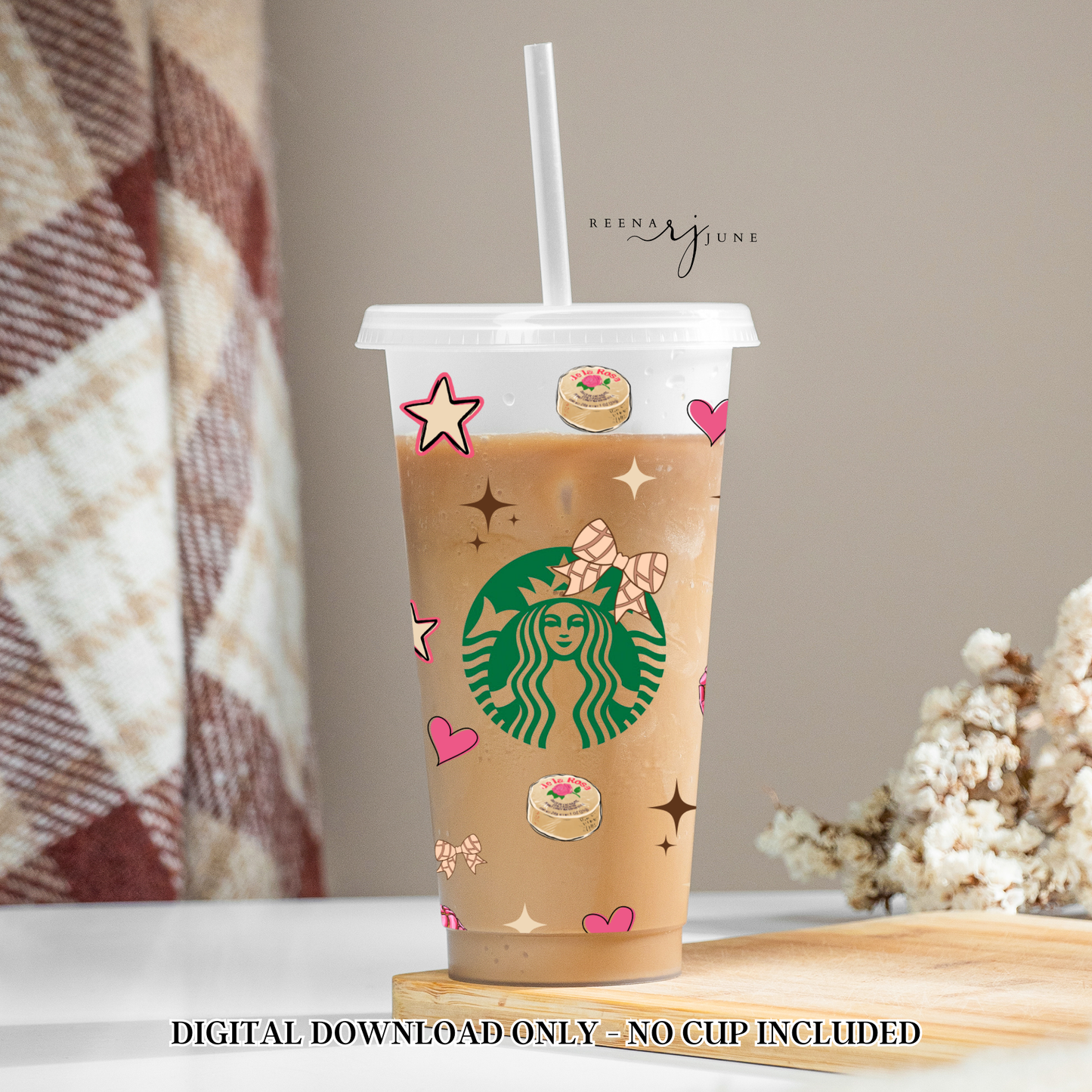 24oz Starbucks Style Venti Cup PNG, Conchas & Mazapán Sublimation & UV DTF Printable, Commercial Use Digital Download