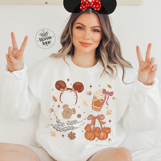 Disney Fall Shirt or Sweatshirt, Cute Mickey Autumn Leaves Graphic Tee, Cozy Disney Thanksgiving Outfit