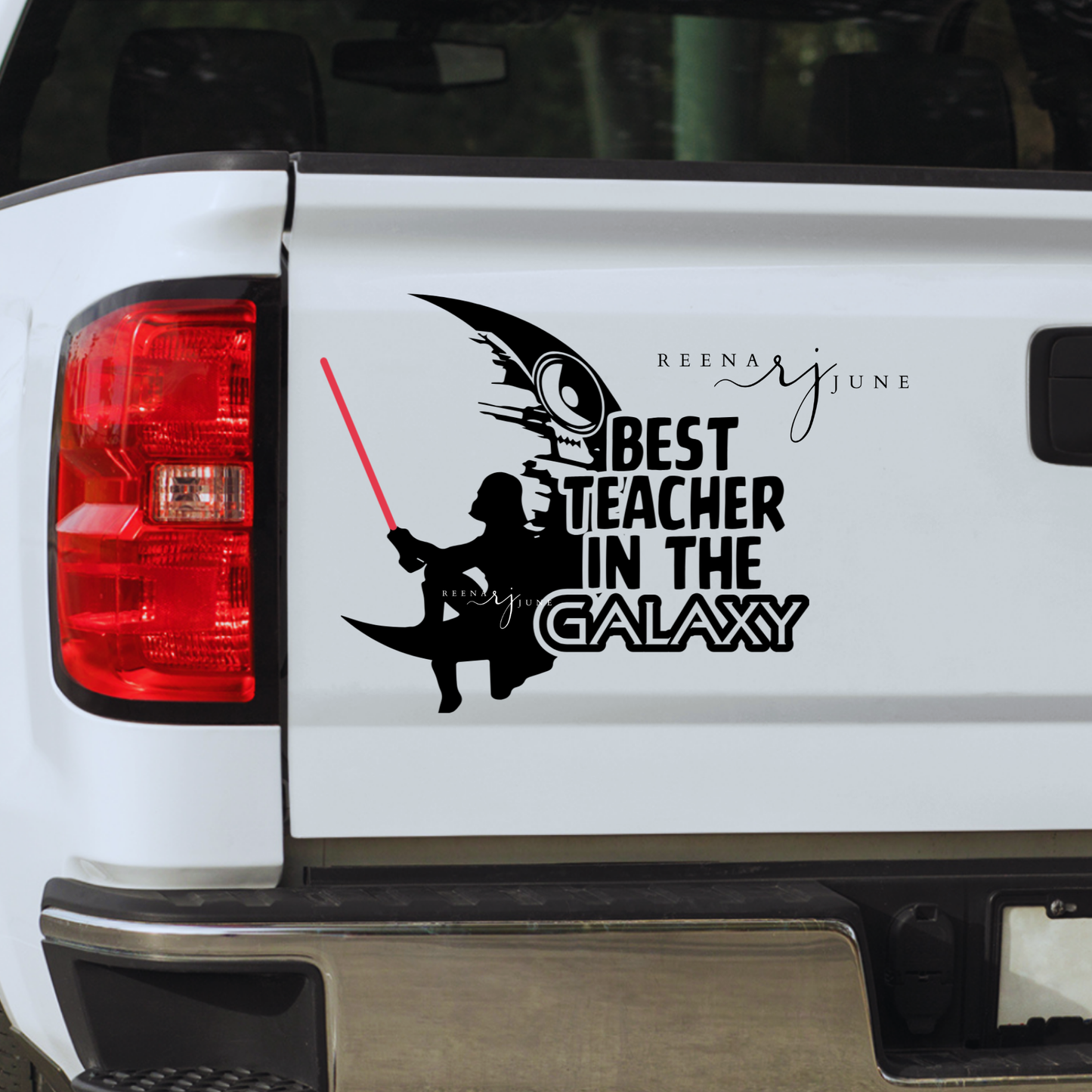 Best Teacher Darth Vader Car Decal, Star Wars Waterproof Sticker, Gifts for him, Father's Day Gifts, Vinyl Stickers, Birthday Gifts Ideas