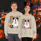 Cute Halloween Ghost Mickey & Minnie Sweatshirt, Fall Disney Couple Pullover, Matching Halloween Outfits, Trick or Treat Sweater, Pan Dulce Shirt