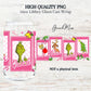 GrinchMas Barbie 16oz Libby Glass Wrap PNG