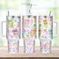Labubu Monster 40oz Tumbler Sublimation Print - Labubu Doll Sublimation Print - Labubu Tumbler - Monster Cup Wrap