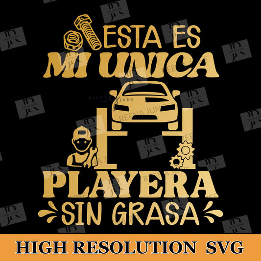 Mecanico Svg, Spanish Shirt Svg, Spanish PNG, Cut file for Silhouette, Svg file for Cricut, Funny SVG, SVG en Espanol, Mechanic Shirt Vector