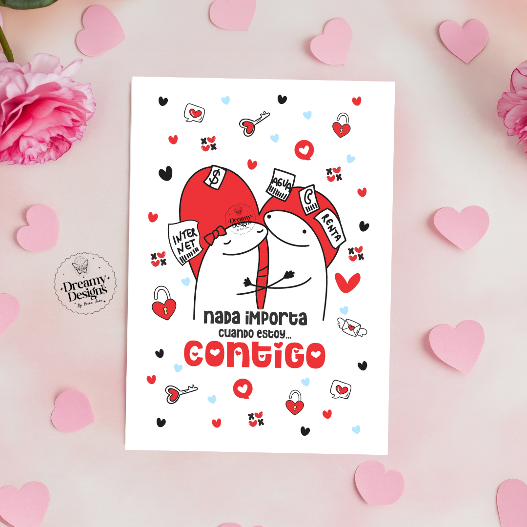Funny Love Greenting Card in Spanish, Funny Gifts, Tarjeta En Espanol, Tarjetas Graciosas en Espanol. Spanish card