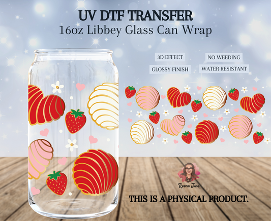 Conchas and Strawberries UV DTF Transfer