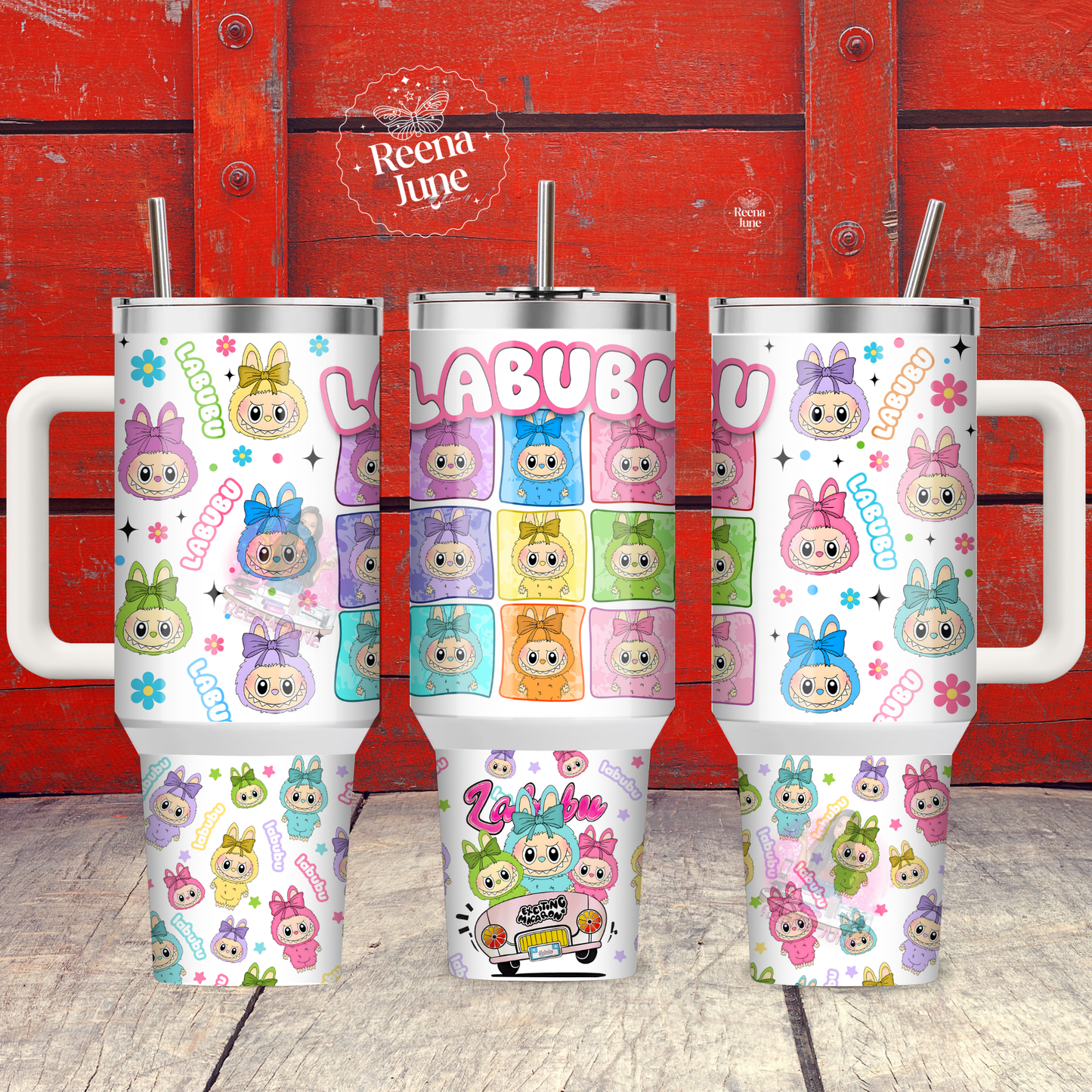 Labubu Monster 40oz Tumbler Sublimation Print - Labubu Doll Sublimation Print - Labubu Tumbler - Monster Cup Wrap