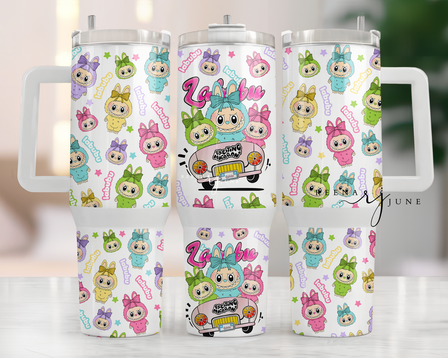Labubu Monster 40oz Tumbler Sublimation Print - Labubu Doll Sublimation Print - Labubu Tumbler - Monster Cup Wrap