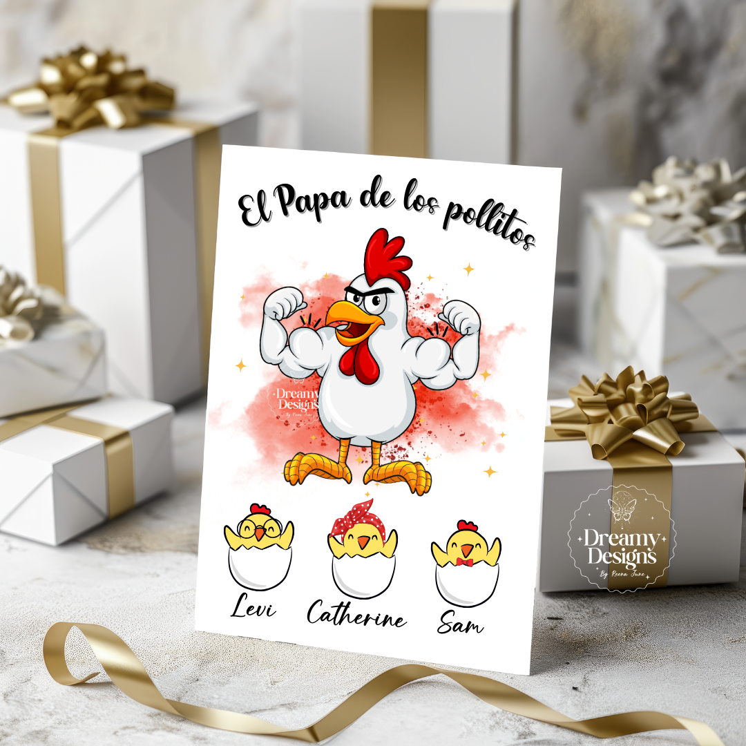 El Papa de Los Pollitos Tarjeta, Father's Day Card, Birthday Card, Father's Day Gifts, Gifts for Dad, Regalo para Papa, Dia del Padre