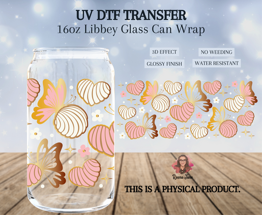 Conchas and Butterflies UV DTF Transfer