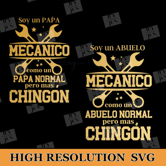 Mecanico Svg Bundle, Spanish Shirt Svg, Spanish PNG, Cut file for Silhouette, Svg file for Cricut, Funny SVG, SVG en Espanol, Mechanic Shirt Vector