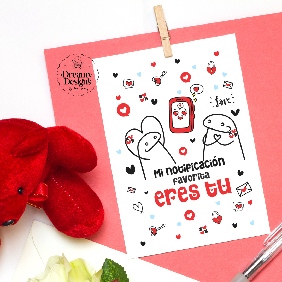 Tarjeta en Español – Tarjeta Romántica y Graciosa – Funny Greeting Card – Regalo Divertido – Spanish Card