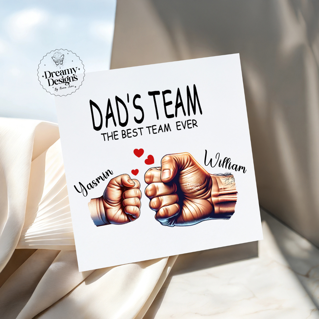 Custom Name Father's Day Card, Greeting Cards for Men, Father's Day Gifts, Gifts for Dad, Personalized Gifts for Dad, Gifts for him, Best Dad Ever
