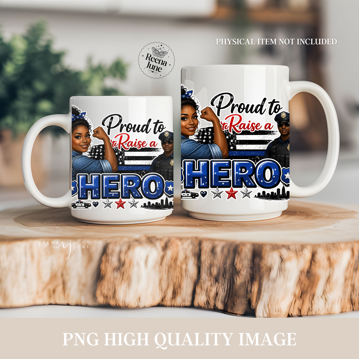 Proud to Raise a Hero Police Mom PNG, Thin Blue Line PNG, Police Officer Mom Sublimation Design, Digital Download, Shirt Mug Sticker PNG