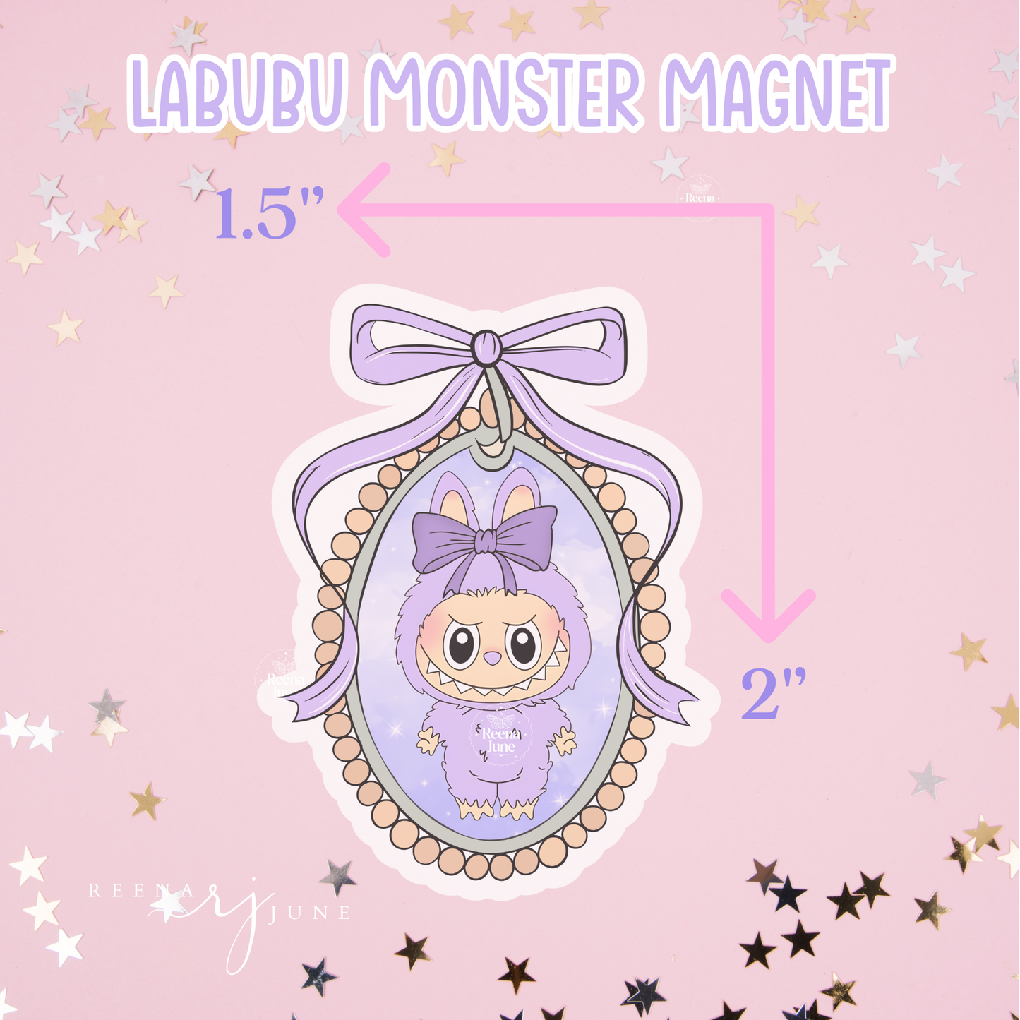 Labubu Monster Doll Magnet - Coquette Refrigerator Magnets - The Monsters - Catch Me If You Like Me - Custom Fridge Magnet - Pop Mart