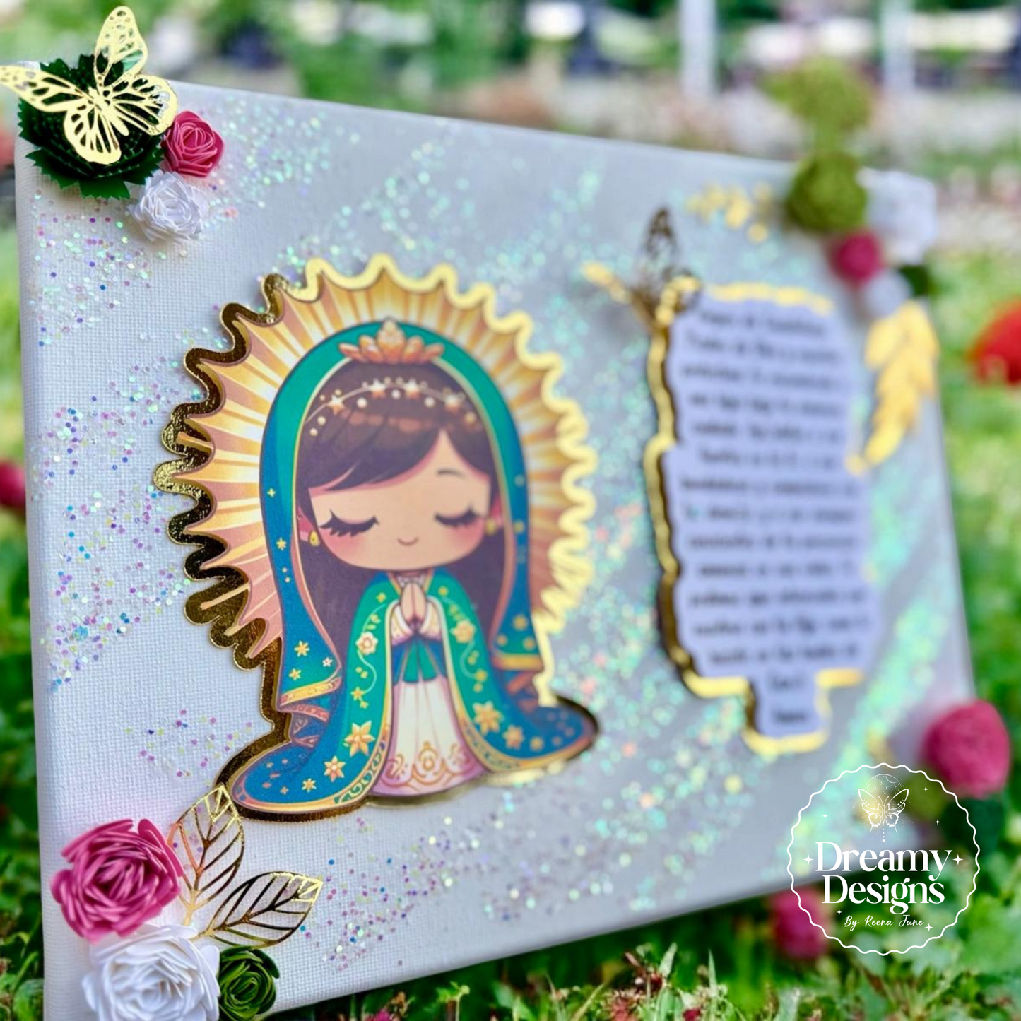 Virgencita de Guadalupe Canvas, Virgin Mary Gifts for Mom, Guadalupana Wall Decor, Gifts for Her, Gifts Ideas, Regalos Para Mama, Shadow Box