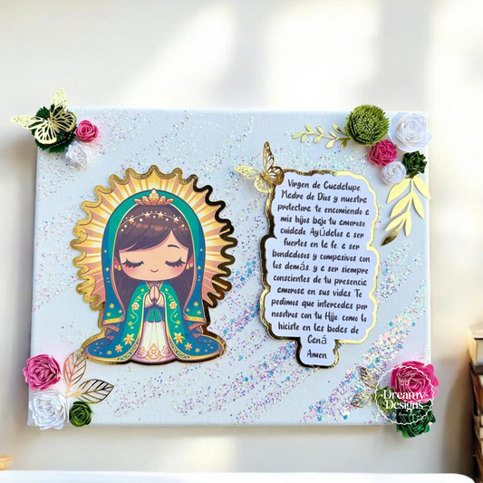 Virgencita de Guadalupe Canvas, Virgin Mary Gifts for Mom, Guadalupana Wall Decor, Gifts for Her, Gifts Ideas, Regalos Para Mama, Shadow Box