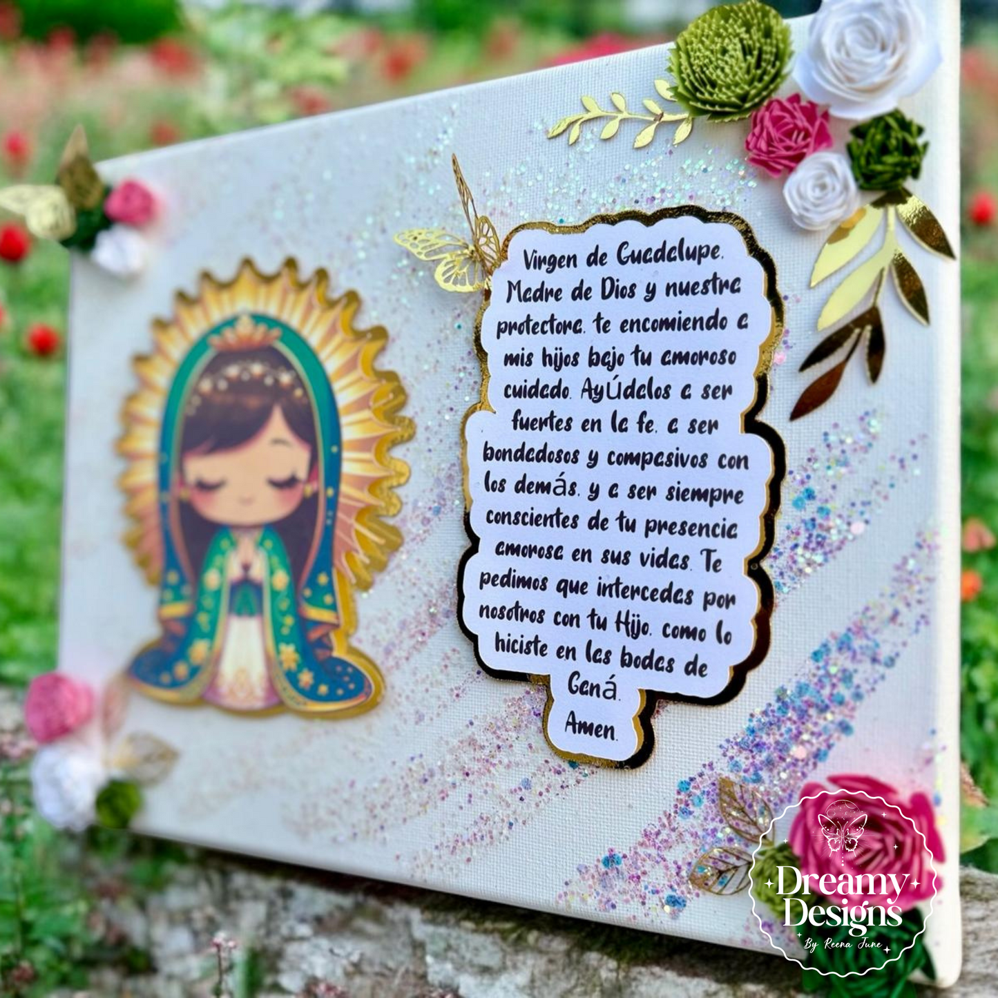 Virgencita de Guadalupe Canvas, Virgin Mary Gifts for Mom, Guadalupana Wall Decor, Gifts for Her, Gifts Ideas, Regalos Para Mama, Shadow Box