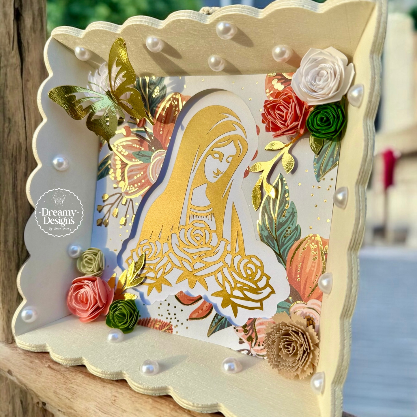 Handmade Virgen de Guadalupe Wood Plaque