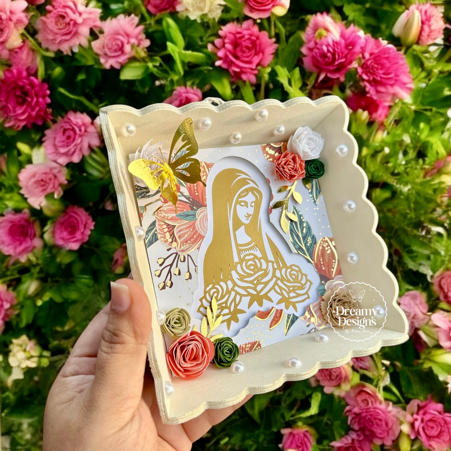 Handmade Virgen de Guadalupe Wood Plaque